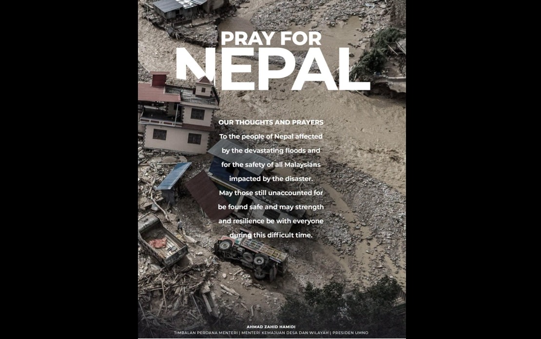 Ahmad Zahid Voices Concern for Malaysians Caught in Nepal Flood Disaster
