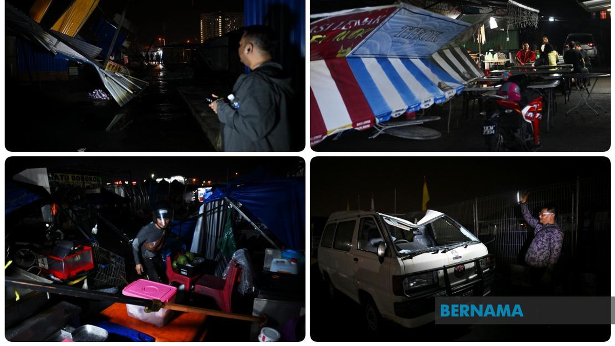 Violent Storm Devastates Kuching Night Market, Forces Closure and Heavy Losses