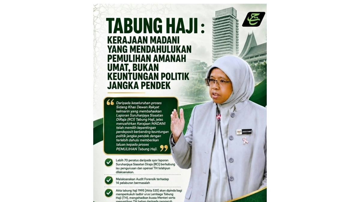 Govt Puts Depositors First Over Politics in Tabung Haji Report, Says Aiman Athirah