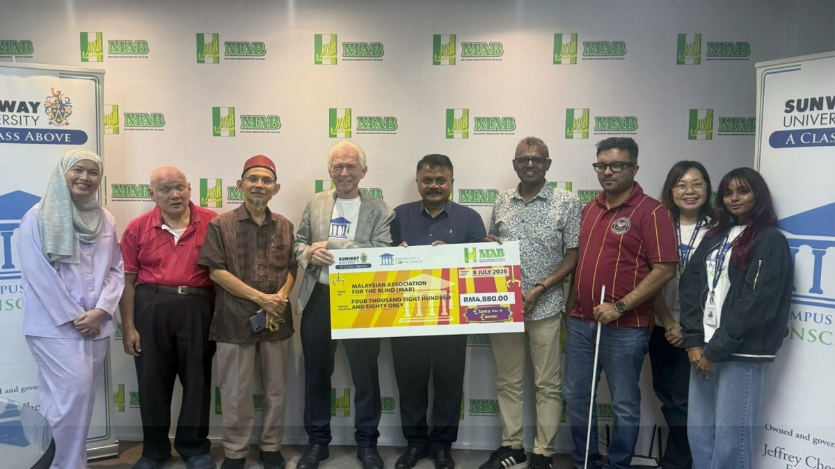 Sunway University Raises RM4,880 For Malaysian Association For The Blind Via Campus Game