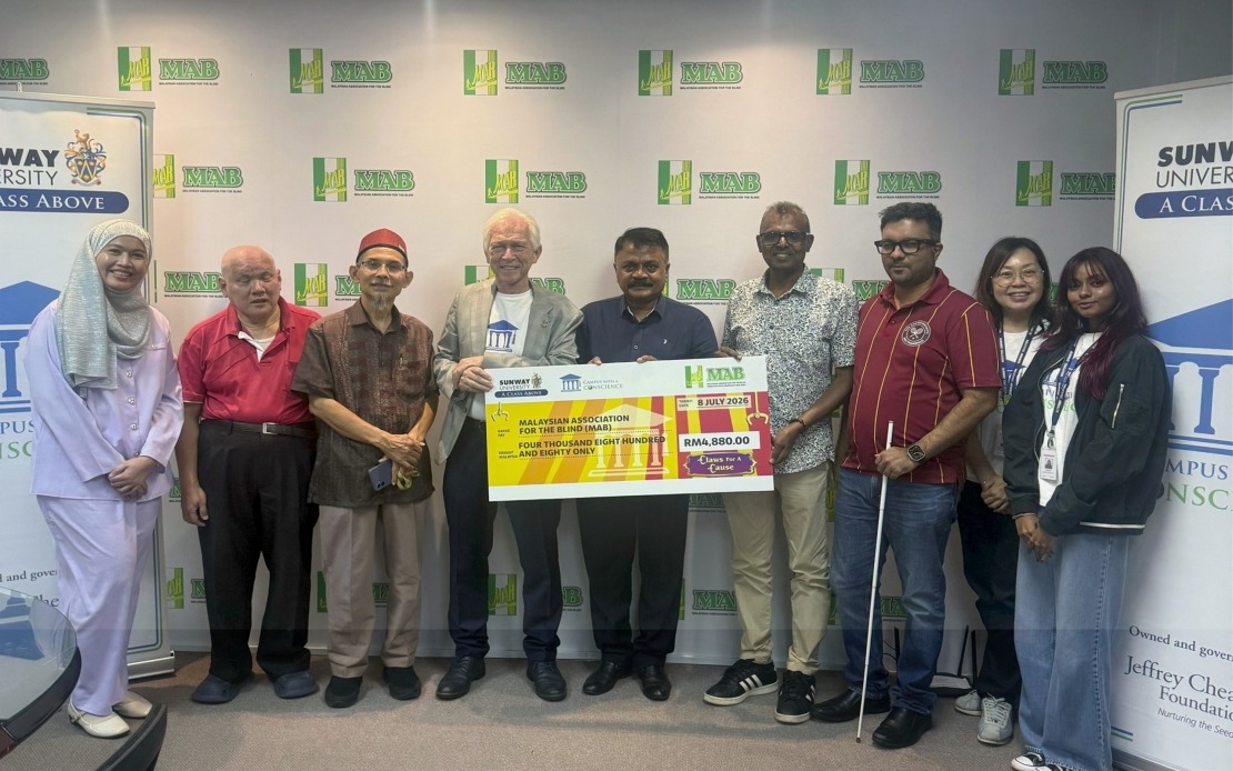 Sunway University Raises RM4,880 For Malaysian Association For The Blind Via Campus Game