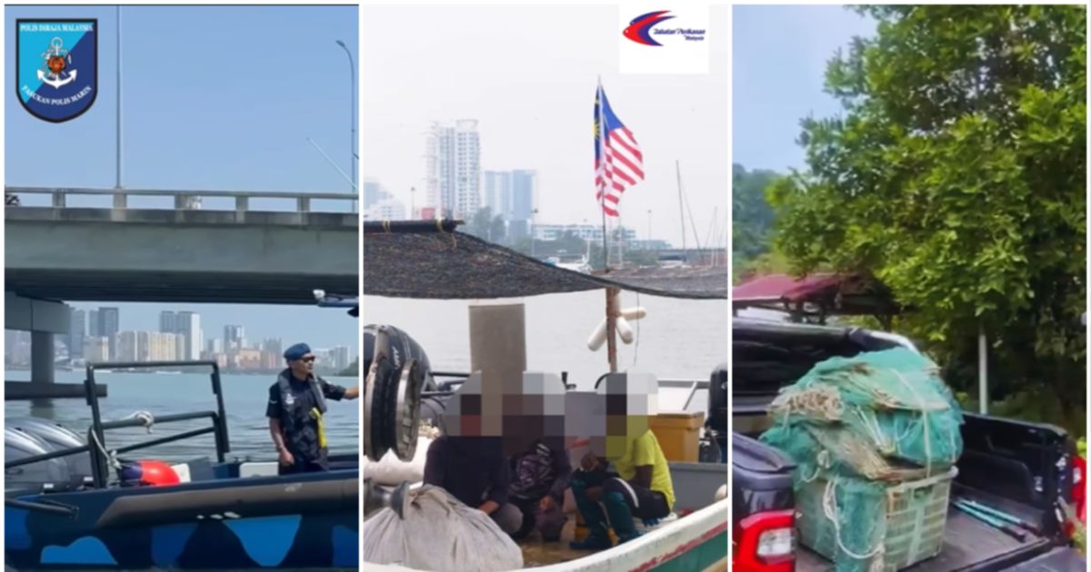 Three arrested as Penang authorities seize RM75,360 in illegal fishing gear