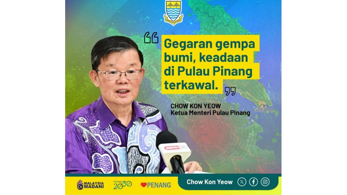 Penang Remains Calm After Indonesian Earthquake Triggers Tremors Across State