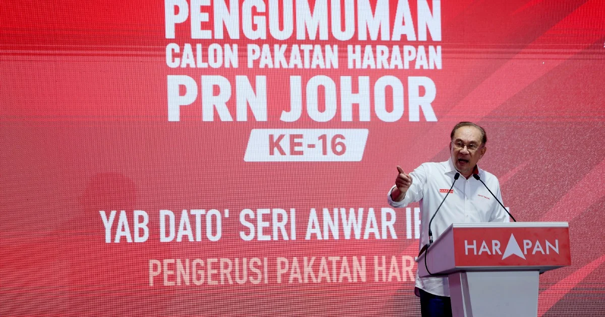 Anwar Calls on Johor Leadership to Demand Answers from BN and PN over Revenue Disputes