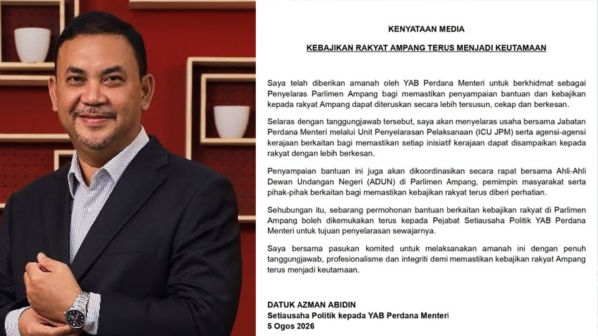 PM's Political Secretary Takes Ampang Coordinator Role as PKR MP Faces Fund Suspension