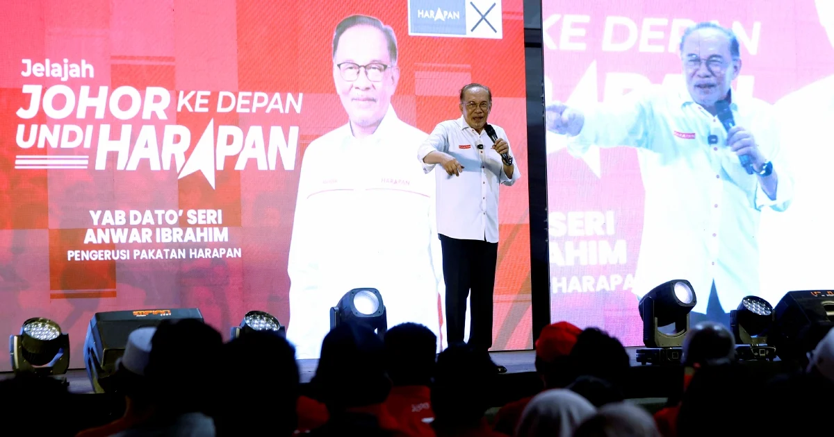 Anwar accuses Barisan Nasional of dissolving Johor assembly to restore former grip on state