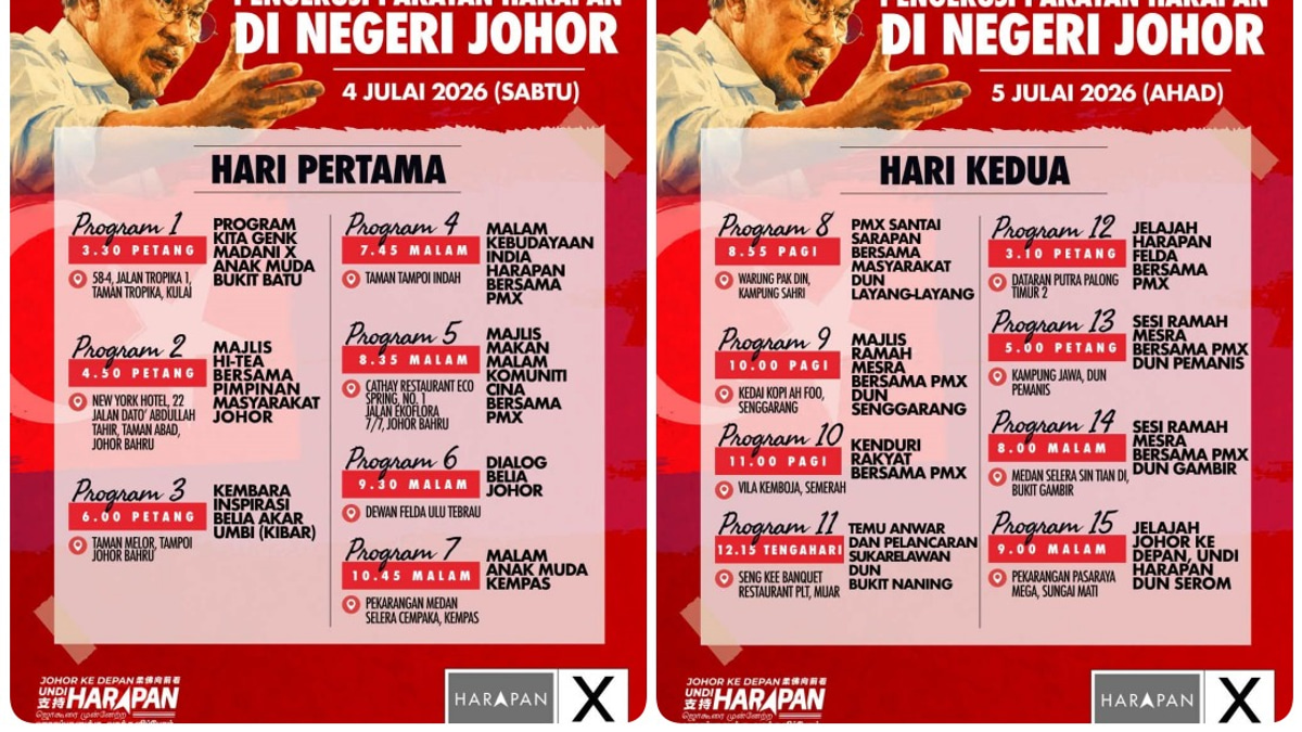 Anwar Steps Up Johor Campaign Push With Intensive Seven-Event Day