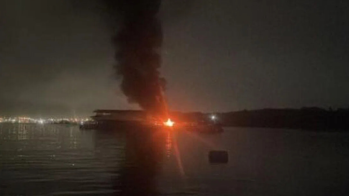 Lightning strike ignites floating fish farms near Singapore's Pulau Ubin, causing heavy losses