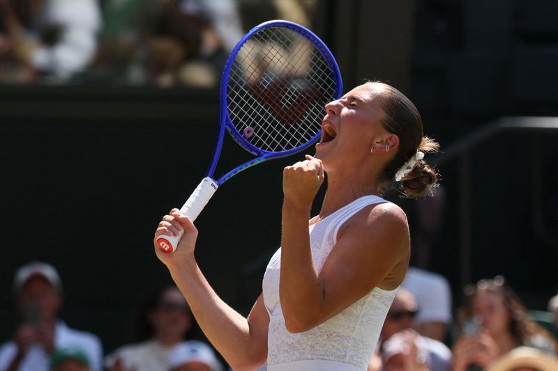 Kostyuk powers past Paolini to claim Wimbledon semi-final berth