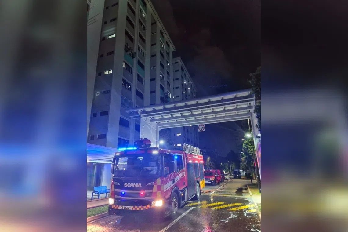 One dead, two firefighters injured in Clementi HDB flat fire