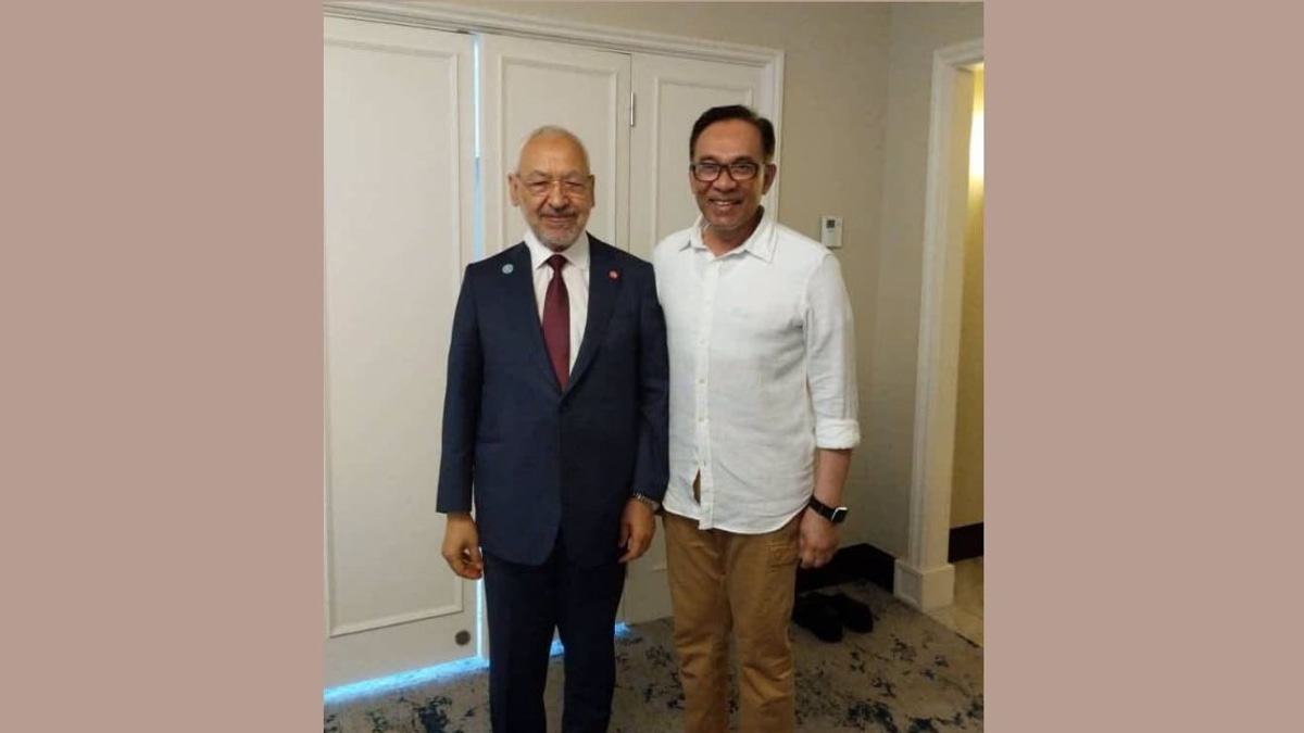 Anwar Seeks Tunisia's Compassion for Detained Islamist Leader Ghannouchi