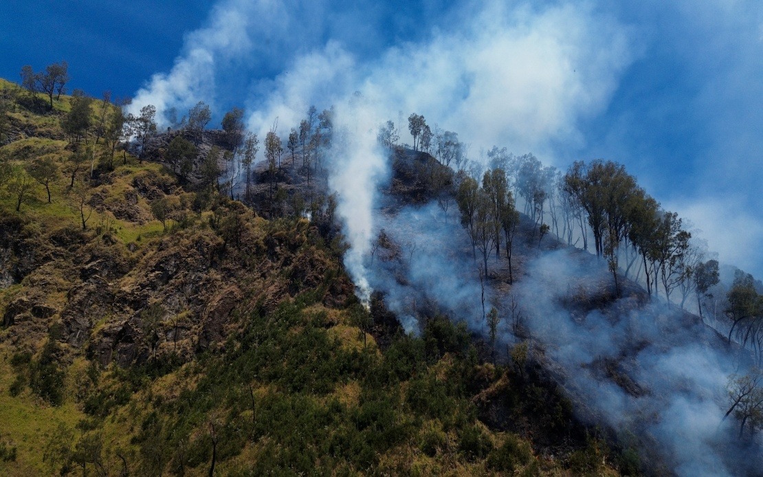 Indonesia Closes Mount Bromo to Visitors as Wildfires Ravage East Java Region