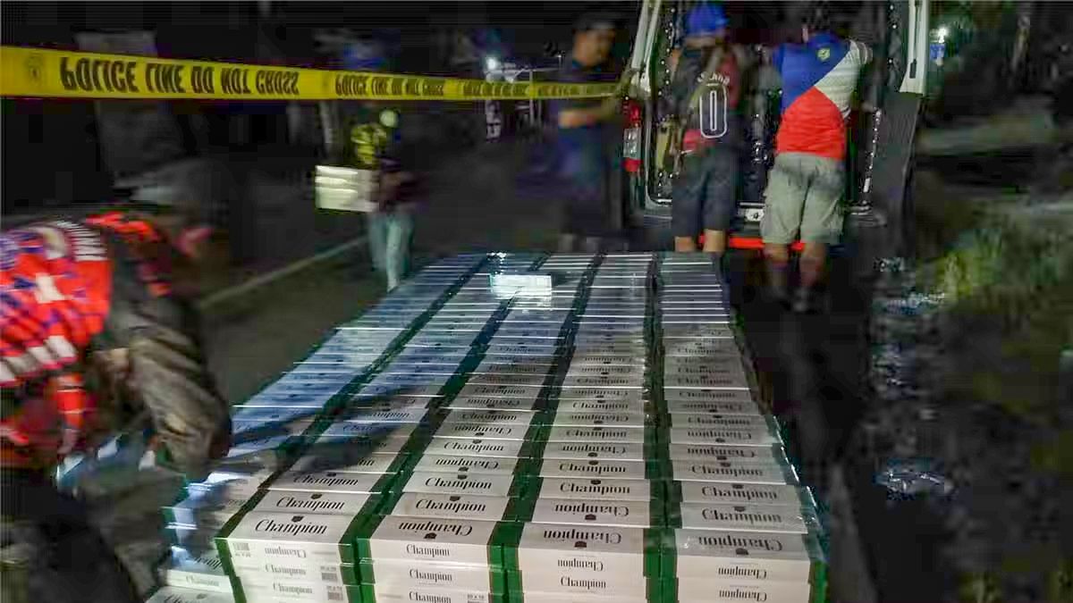 Philippine Police Officer and Businessman Arrested with Nearly P1.9 Million in Smuggled Cigarettes
