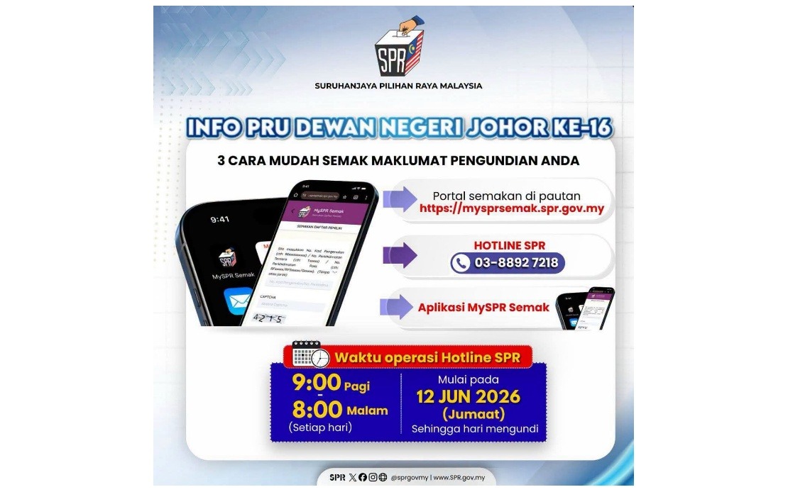 EC Urges Johor Voters to Verify Polling Stations Before Saturday's Election