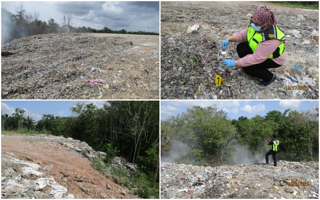 Kedah Authorities Shut Down Illegal Dumping Site with Open Burning in Bukit Banyan