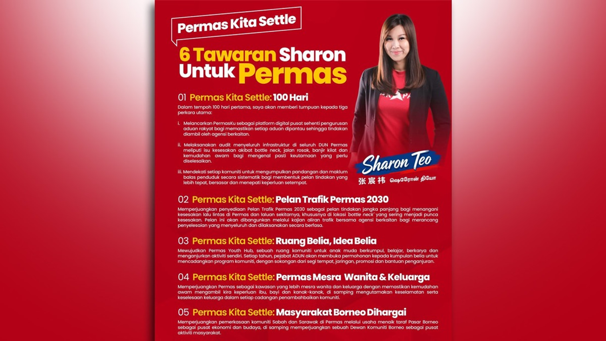 Sharon Teo Unveils Six-Point Vision for Permas Constituency as Election Nears