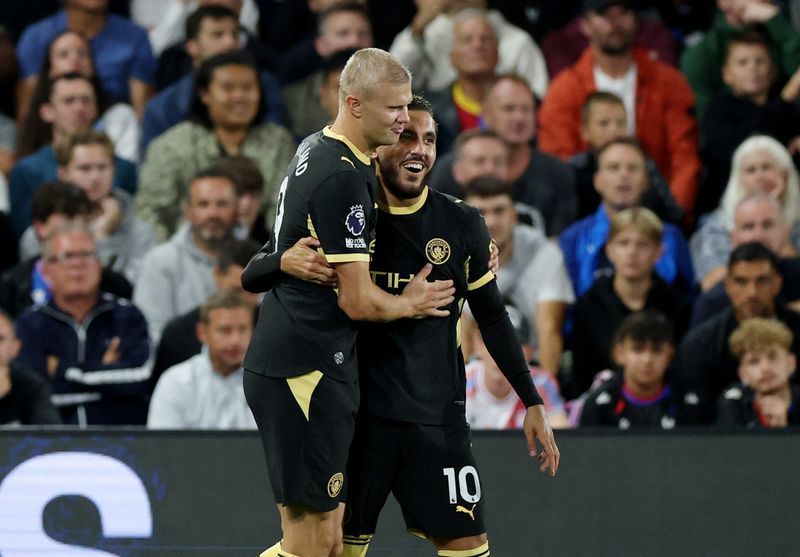 Cherki and Haaland shine as Manchester City rout Crystal Palace 4-1