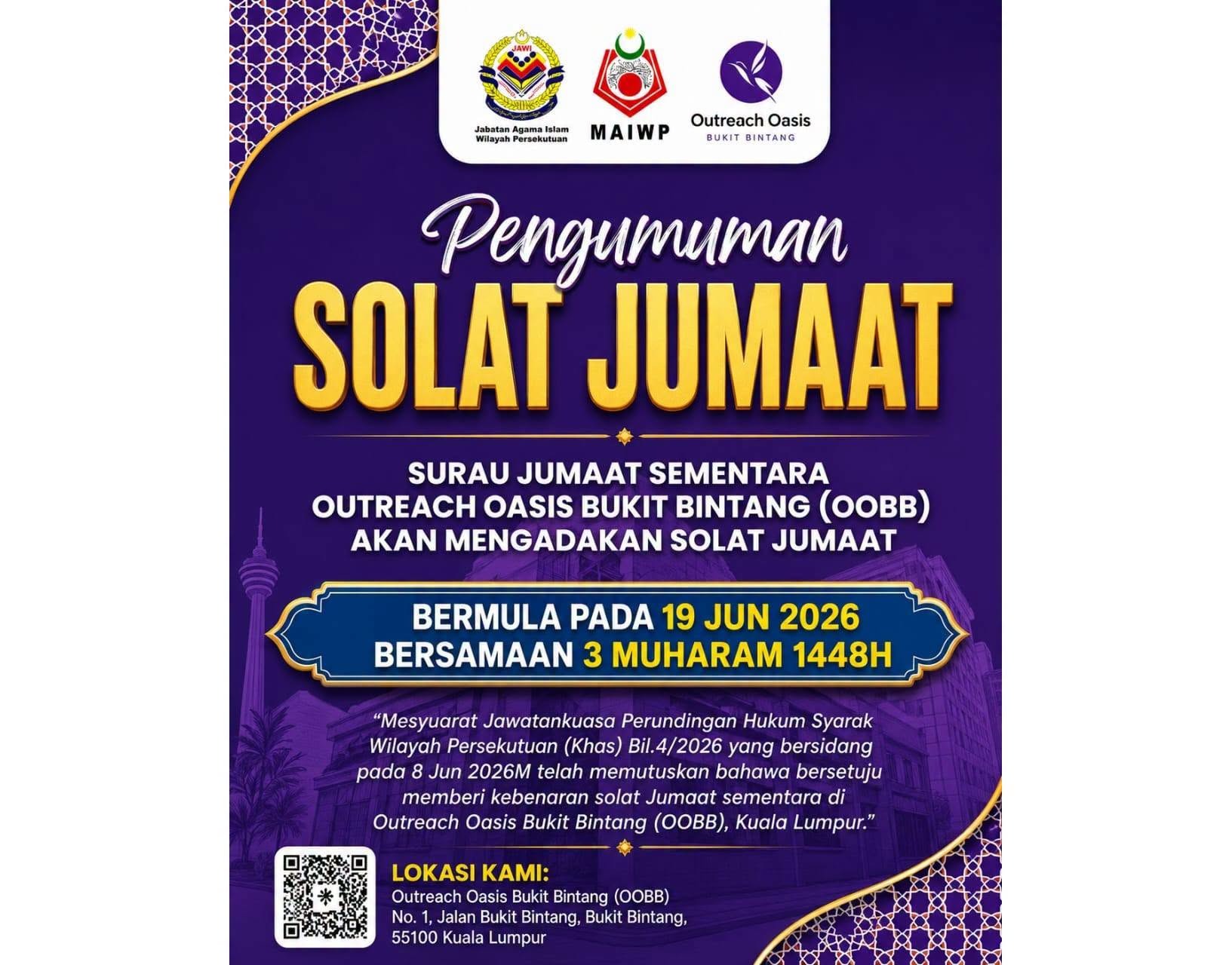 Bukit Bintang Gets Temporary Friday Prayer Facility as Permanent Surau Nears Completion