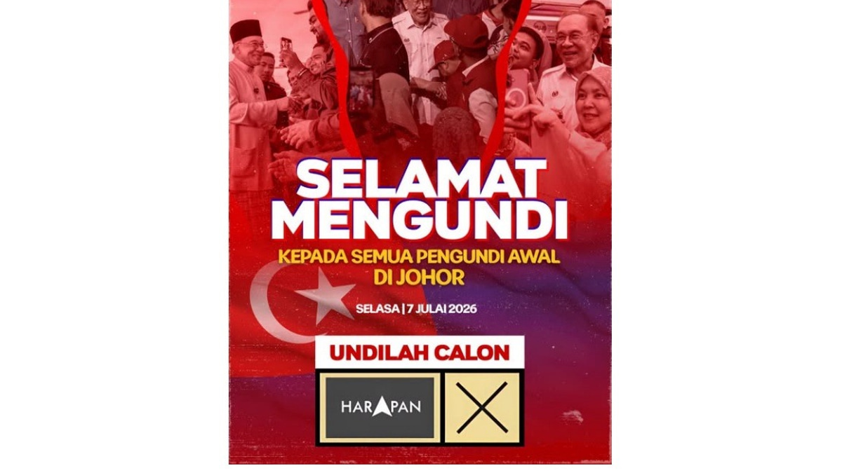Anwar Urges Johor Early Voters to Choose Harapan for State's Future