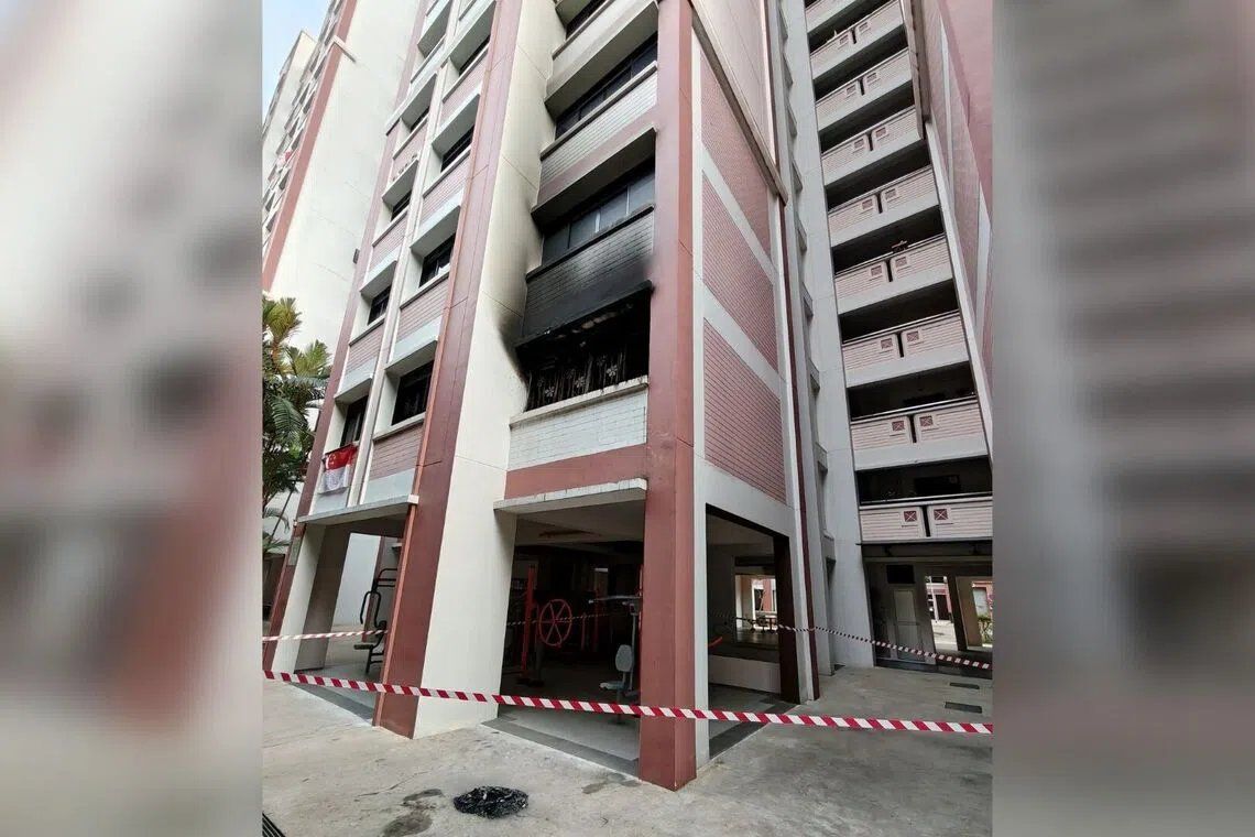 Elderly Man Hospitalized After Bedroom Fire in Singapore HDB Block