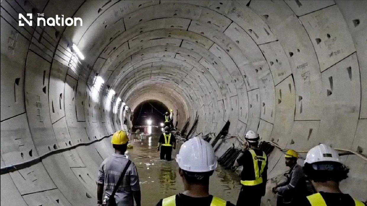 Bangkok Purple Line tunnel leak triggers high-level inspection after heavy rain