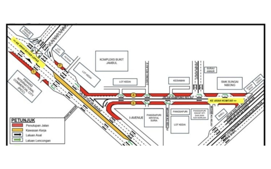 Penang Roads Set for 75-Day Closure as Mutiara LRT Project Advances