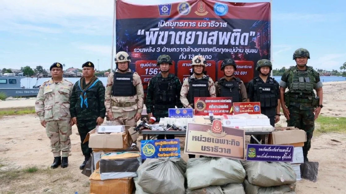 Thai Police Dismantle Major Drug Network with Malaysian Connections, Arrest 233 Suspects
