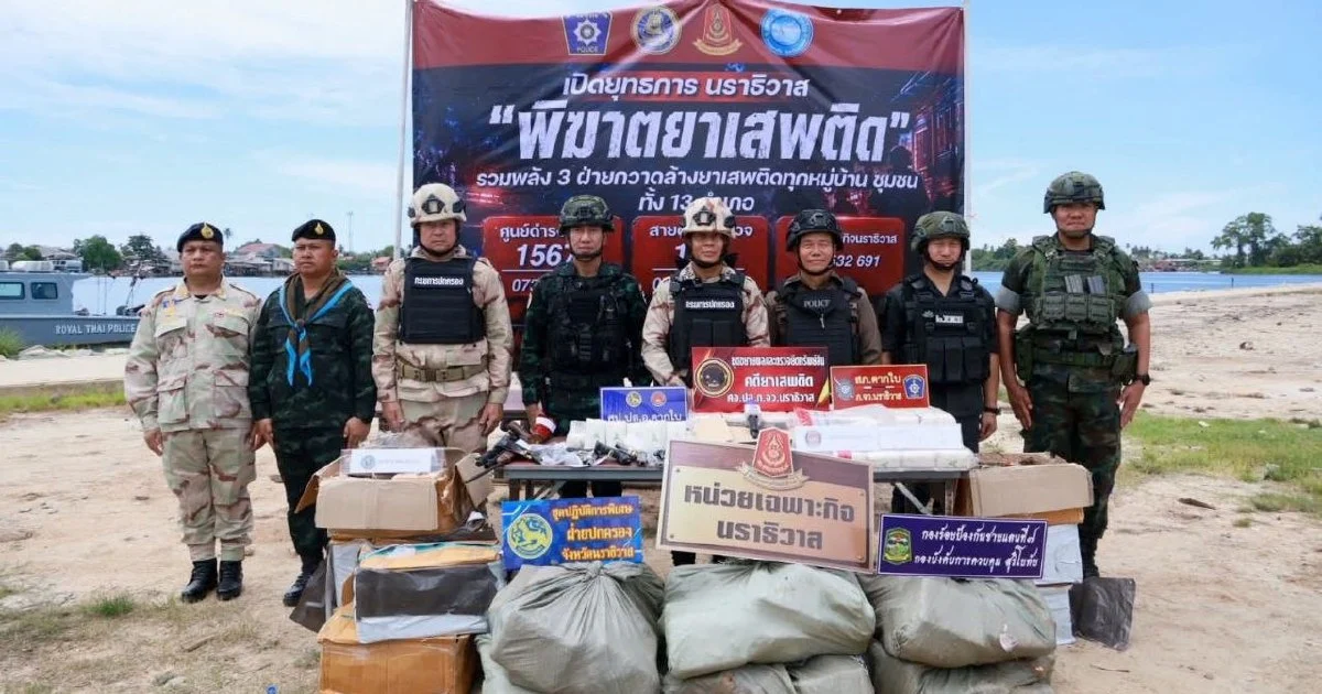 Thai Police Dismantle Major Drug Network with Malaysian Connections, Arrest 233 Suspects