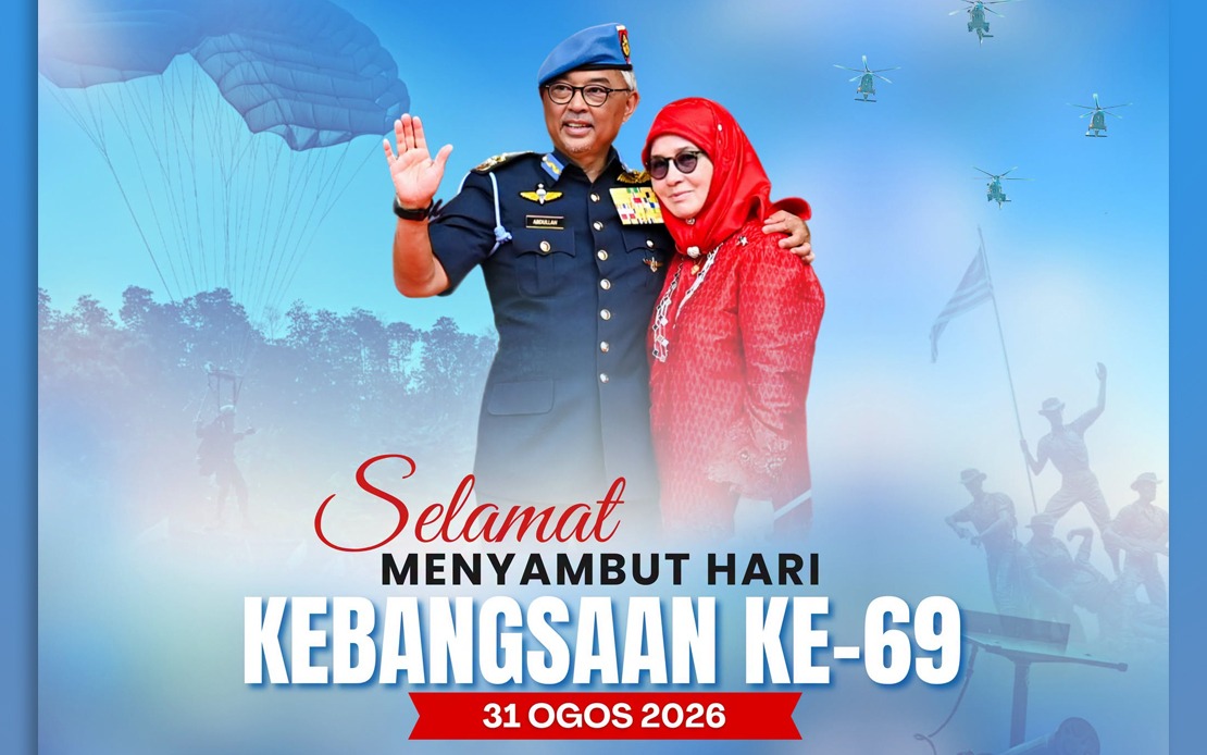 Sultan Pahang and Tengku Ampuan Mark 69th National Day with Call for Unity