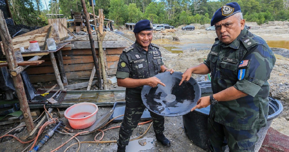 Police dismantle lucrative illegal gold mining operation in Terengganu; 15 detained
