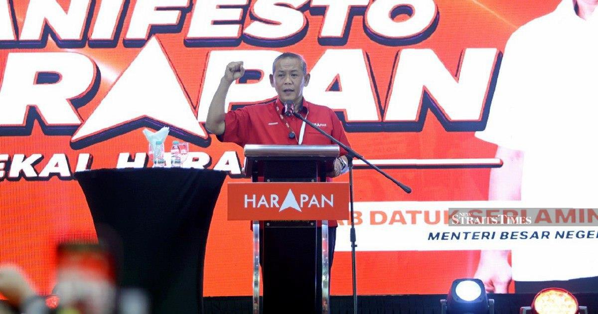 Aminuddin accuses BN of lifting PH manifesto for Negri Sembilan election