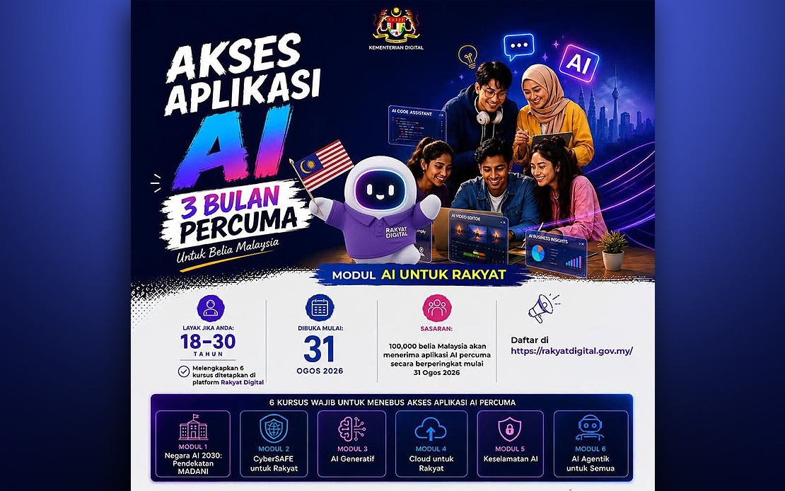 Government Launches Free AI Training Programme Targeting 100,000 Young Malaysians