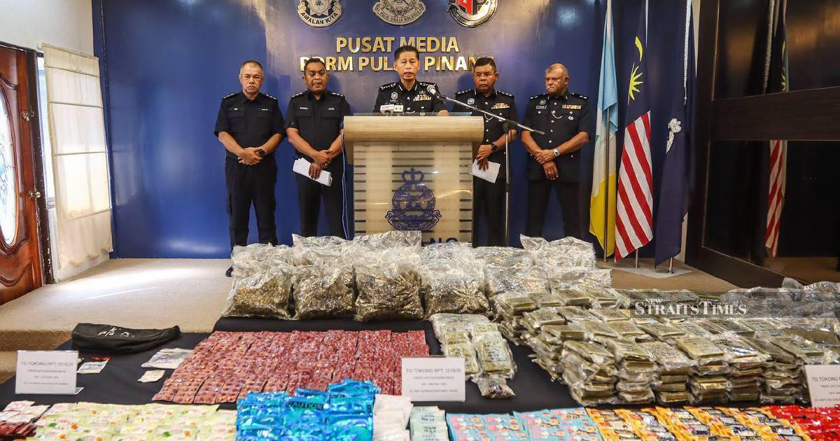 Penang Police Dismantle Three Drug Networks, Seize RM3.2 Million in Narcotics
