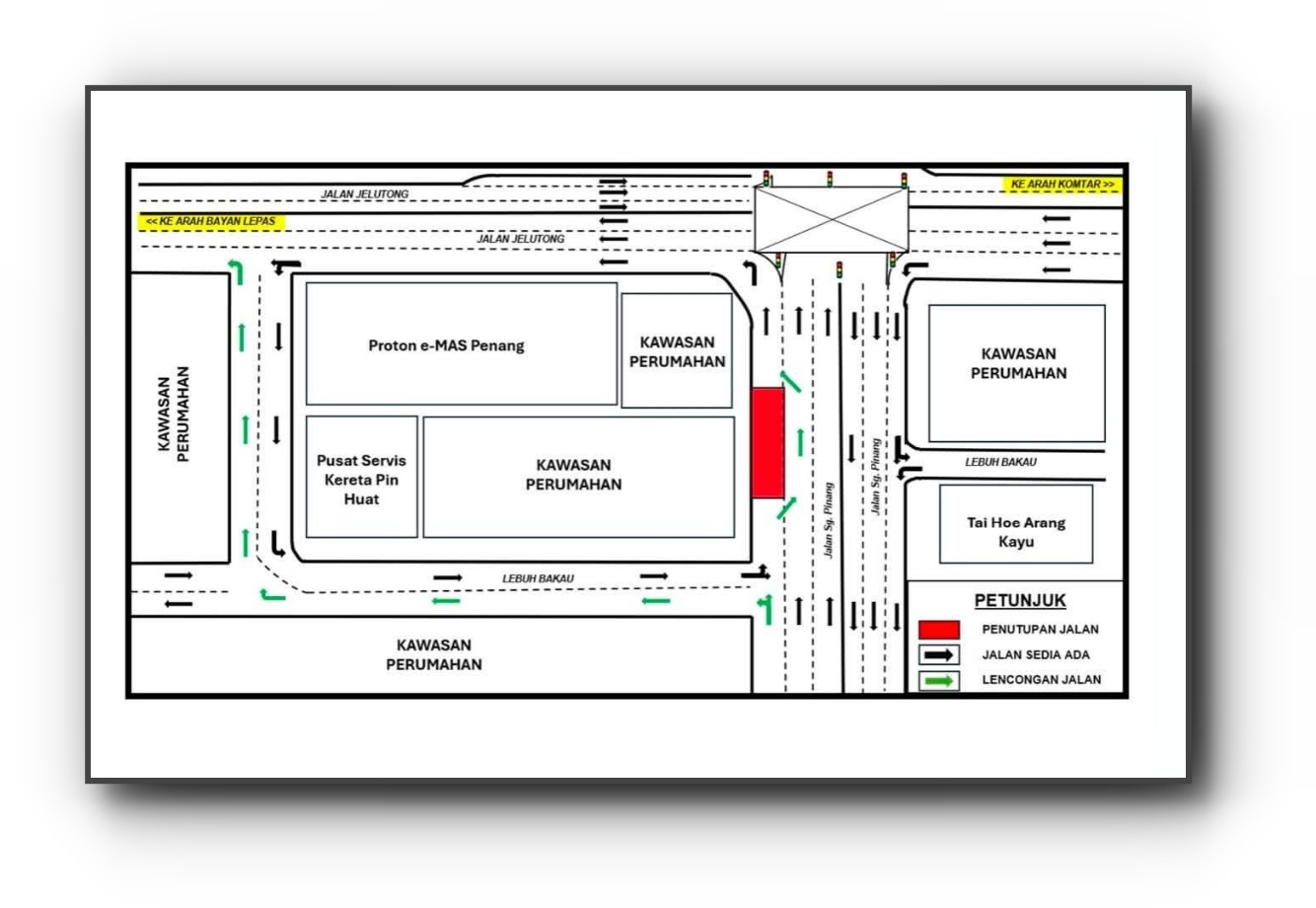 Penang Road Closure: Utility Works to Disrupt Traffic for 10 Days