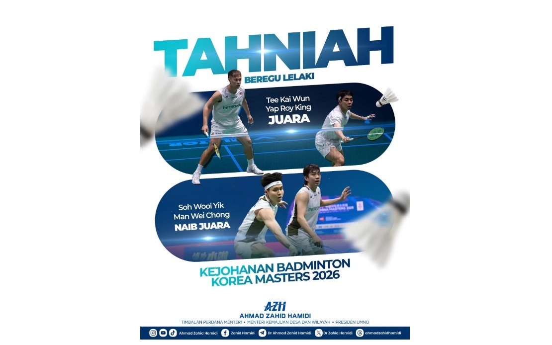 Ahmad Zahid Hails Malaysia's Dominant Show at Korea Masters Badminton