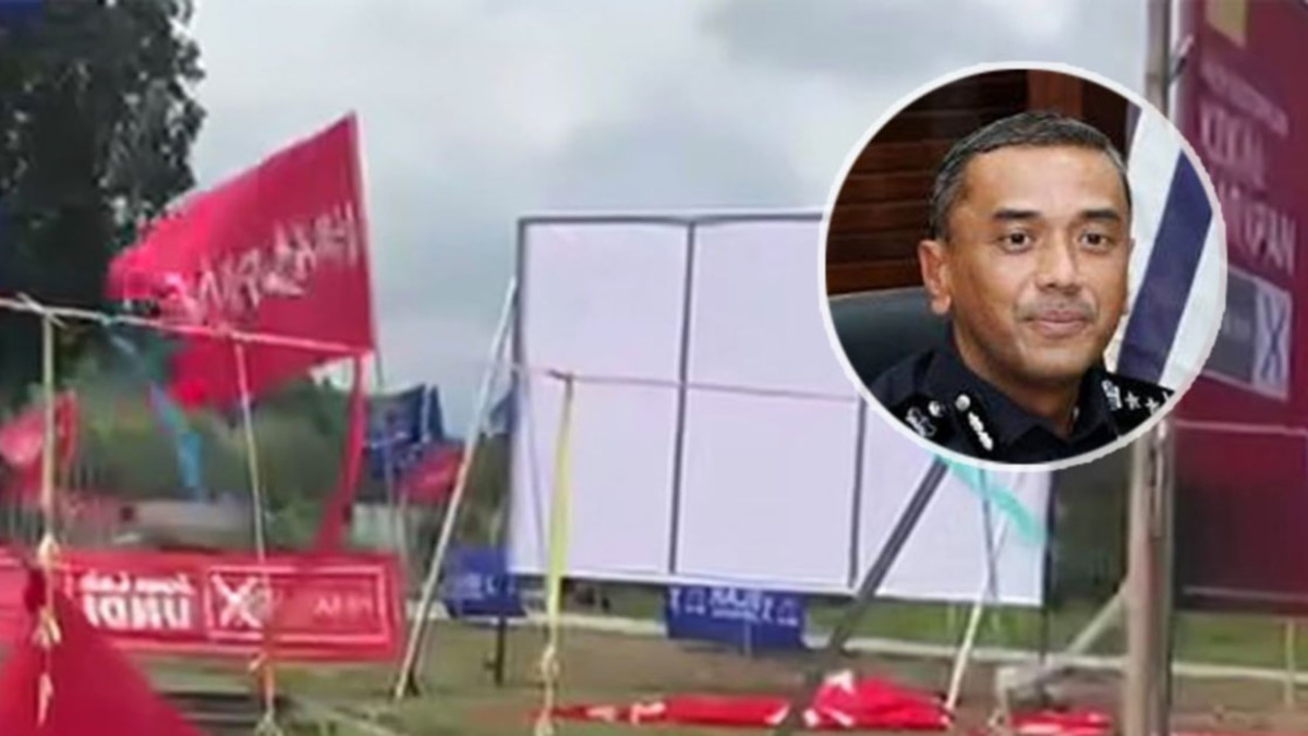 First arrest in Negri Sembilan state election campaign as man held for damaging campaign flags