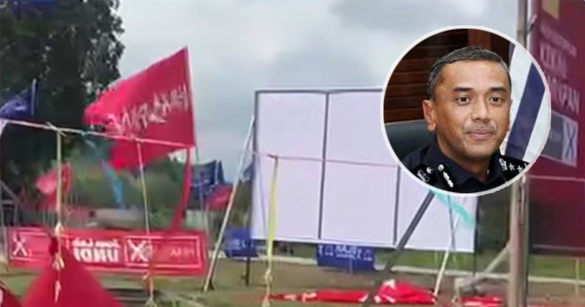 First arrest in Negri Sembilan state election campaign as man held for damaging campaign flags