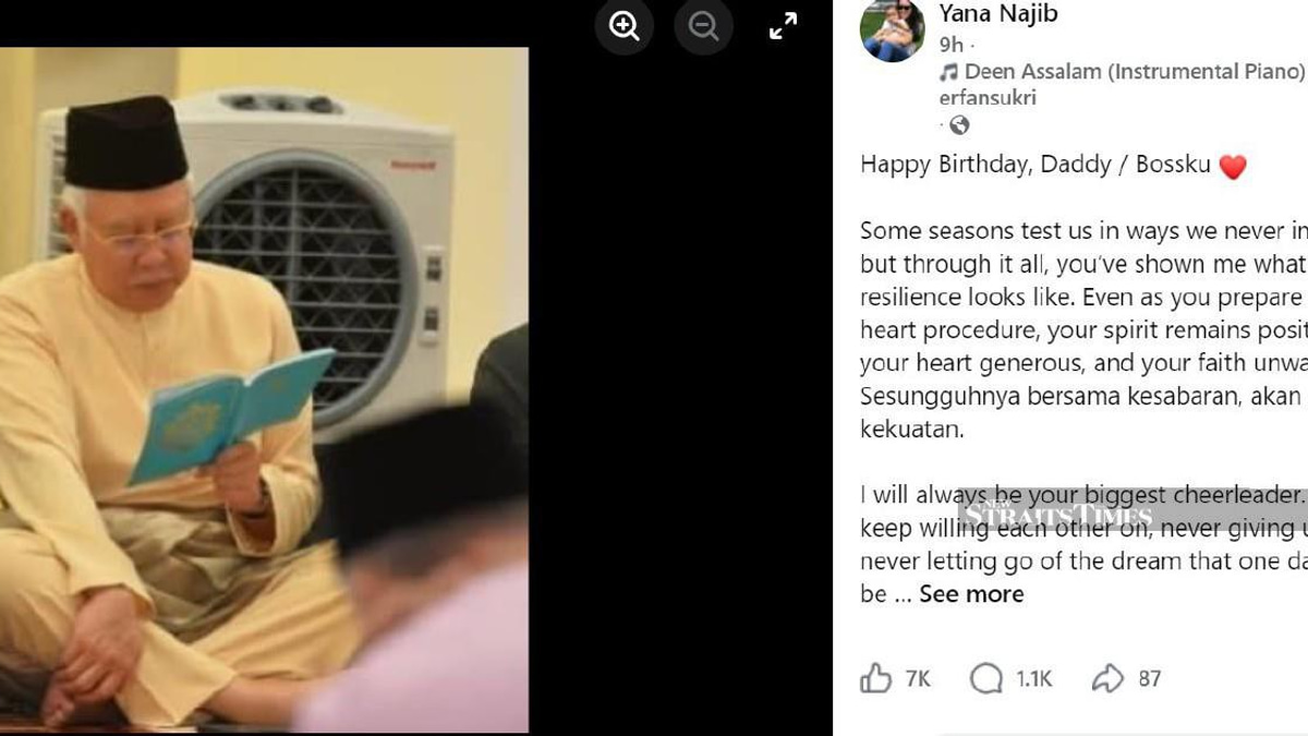 Najib receives heartfelt birthday tributes as daughter expresses hopes for his health recovery