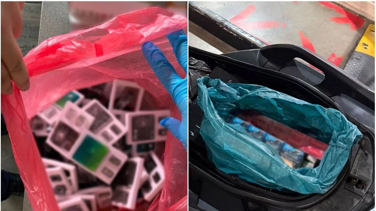 Two riders held for attempting to smuggle cigarettes and vapes into Singapore at Woodlands