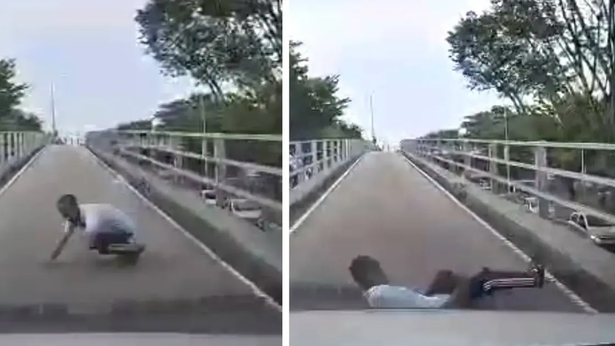 Myanmar National Who Fell from Batu Lanchang Flyover Had Prior Police Record, Say Authorities