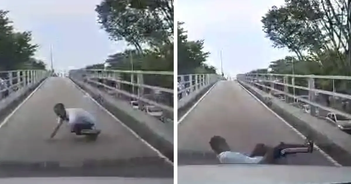 Myanmar National Who Fell from Batu Lanchang Flyover Had Prior Police Record, Say Authorities