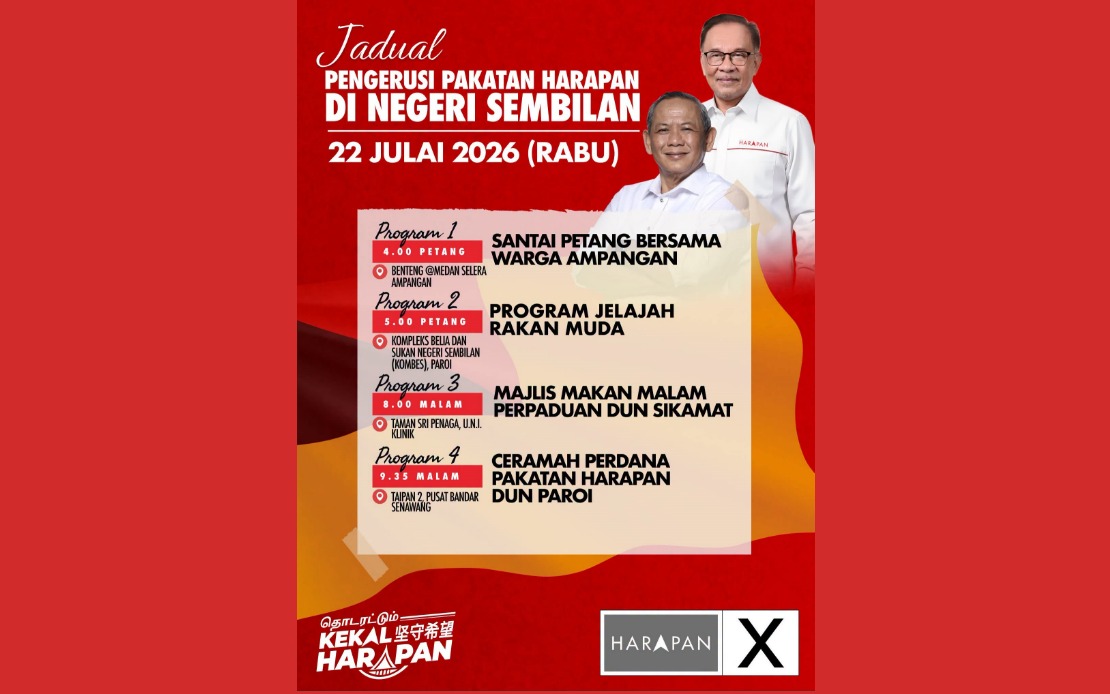 Anwar Takes Campaign Fight to Negeri Sembilan as PH Seeks to Retain State