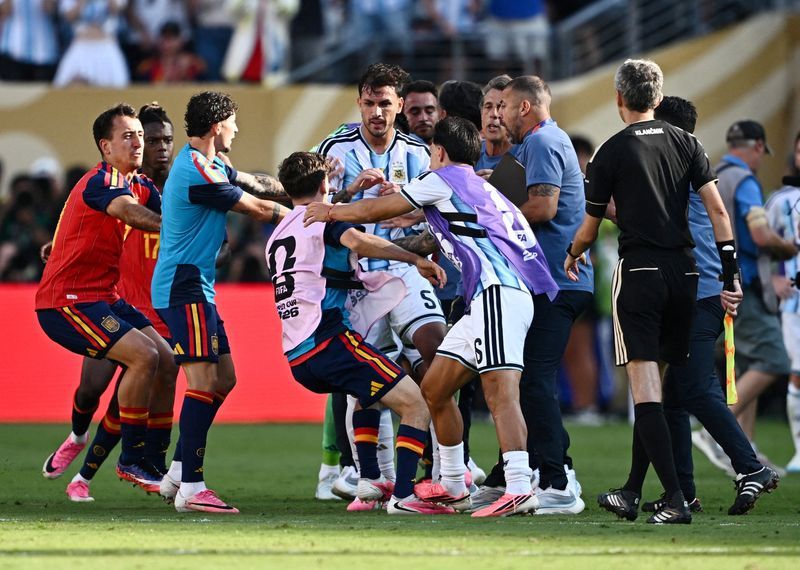 FIFA opens disciplinary probe into World Cup final fracas between Spain and Argentina