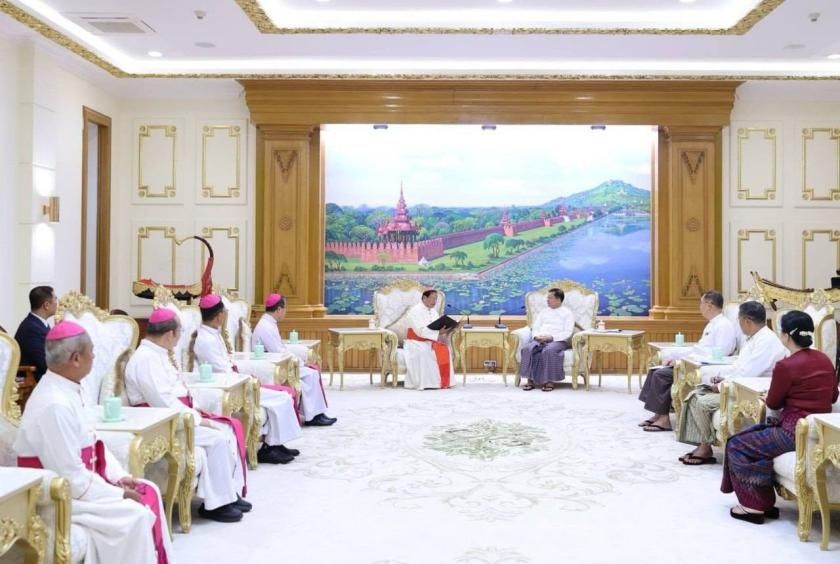Myanmar President U Min Aung Hlaing Reaffirms Religious Freedom in Meeting with Catholic Leadership