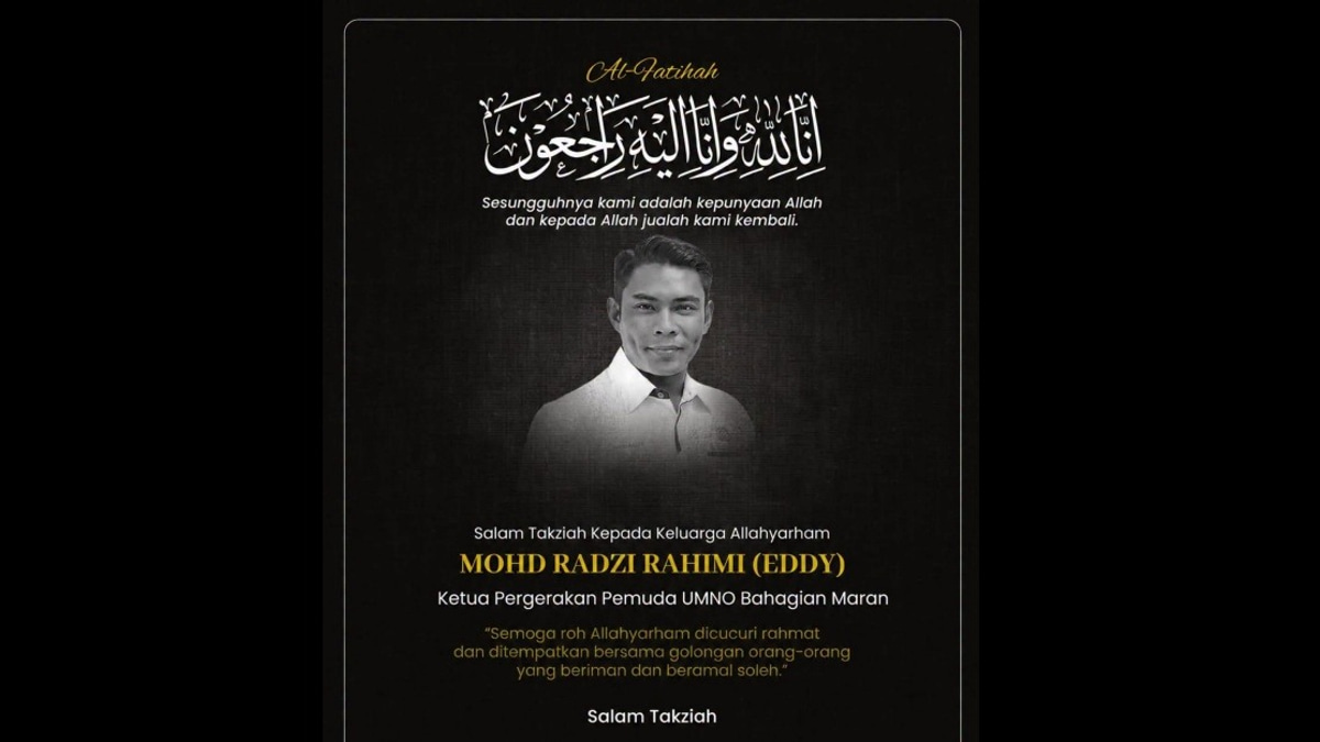 Ahmad Zahid Mourns Loss of Maran UMNO Youth Chief Mohd Radzi in Tragic Accident